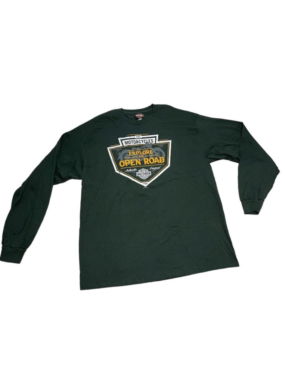Harley-Davidson Men's T-Shirt  long Sleeve  Sz: XL Olympia Washington green